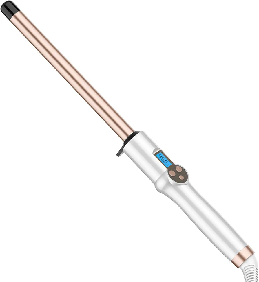 3/4 Inch Extra Long Barrel Curling Wand, Ceramic Tourmaline Curling Wand Professional Dual Voltag... | Amazon (US)