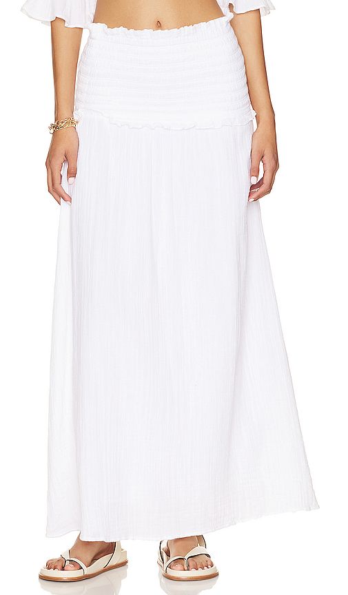 Caspian Convertible Skirt in White | Revolve Clothing (Global)