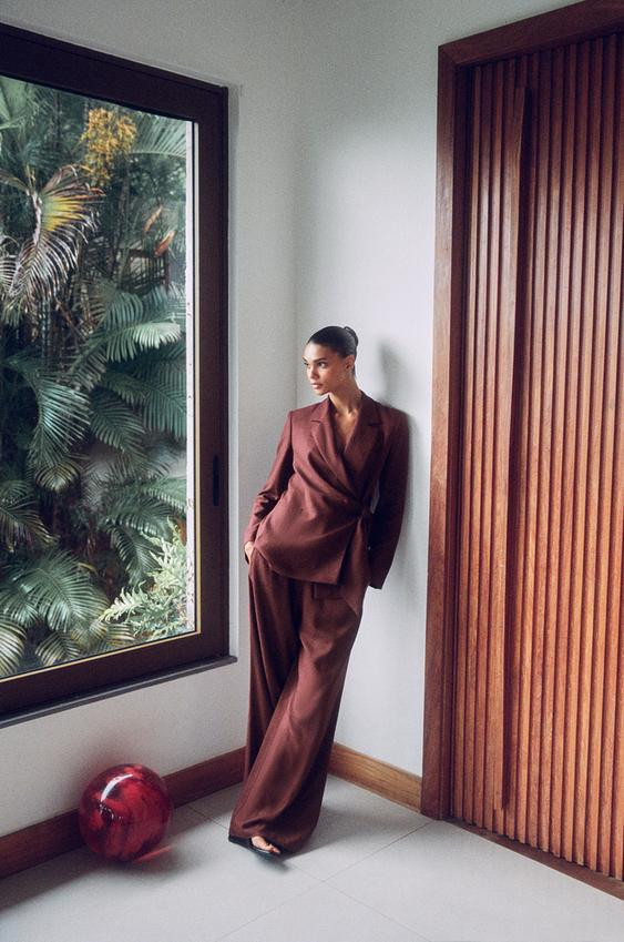 WIDE LEG LINEN PANTS SET | Zara US