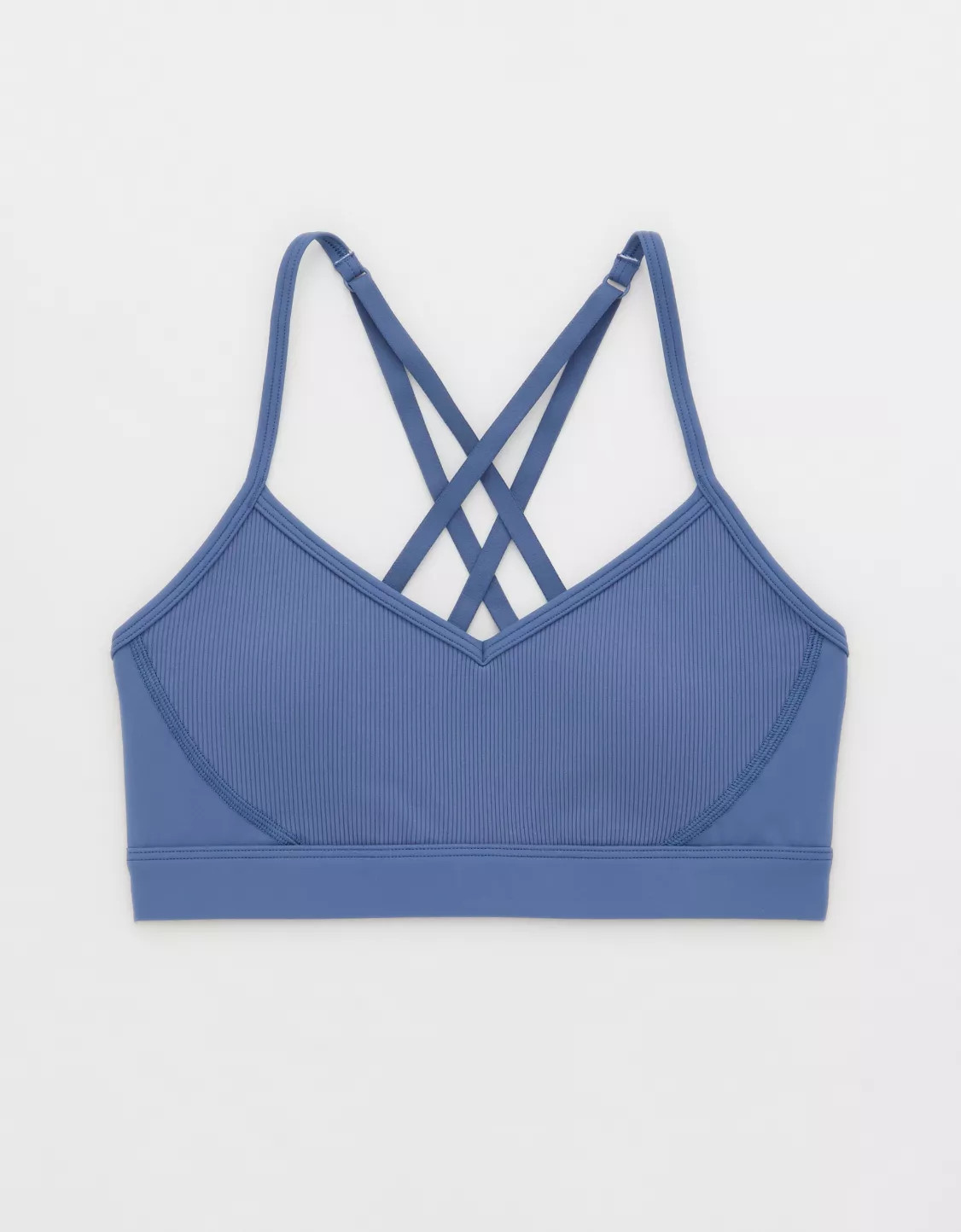 OFFLINE By Aerie Goals Rib Strappy Back Sports Bra | Aerie