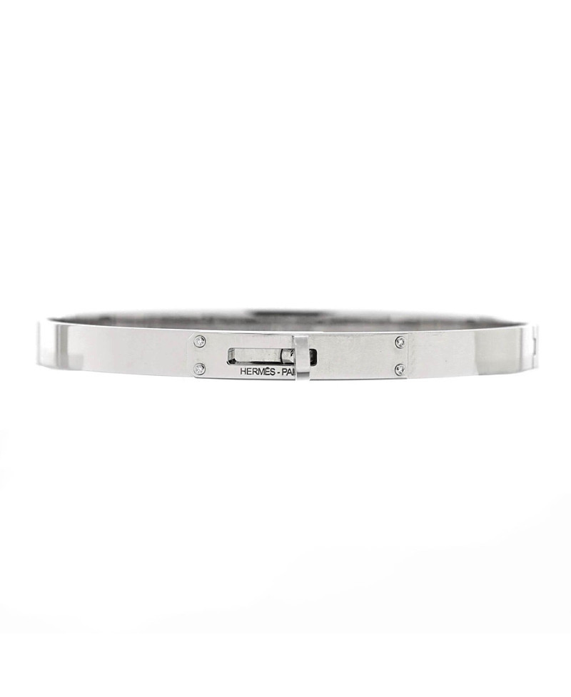 Pre-Owned HERMES Small Kelly Bracelet 18K White Gold with 4 Diamonds | Bloomingdale's (US)