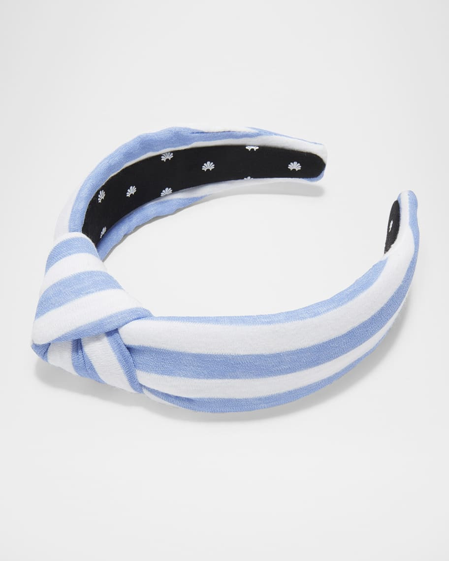 Lele Sadoughi Knotted Linen Gauze Headband | Neiman Marcus