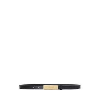 Logo Plaque Skinny Belt | Flannels UK