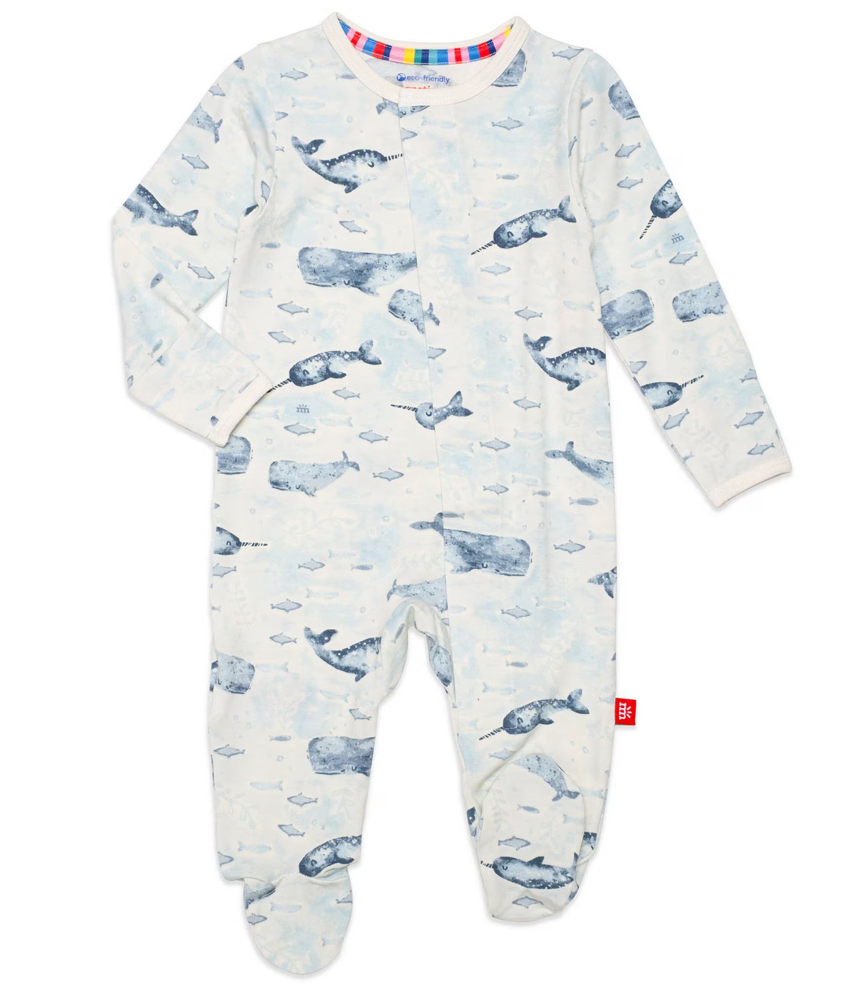 Magnetic Me Baby Boys Newborn-9 Months Long Sleeve Fanta Sea Footed Coverall | Dillard's | Dillard's