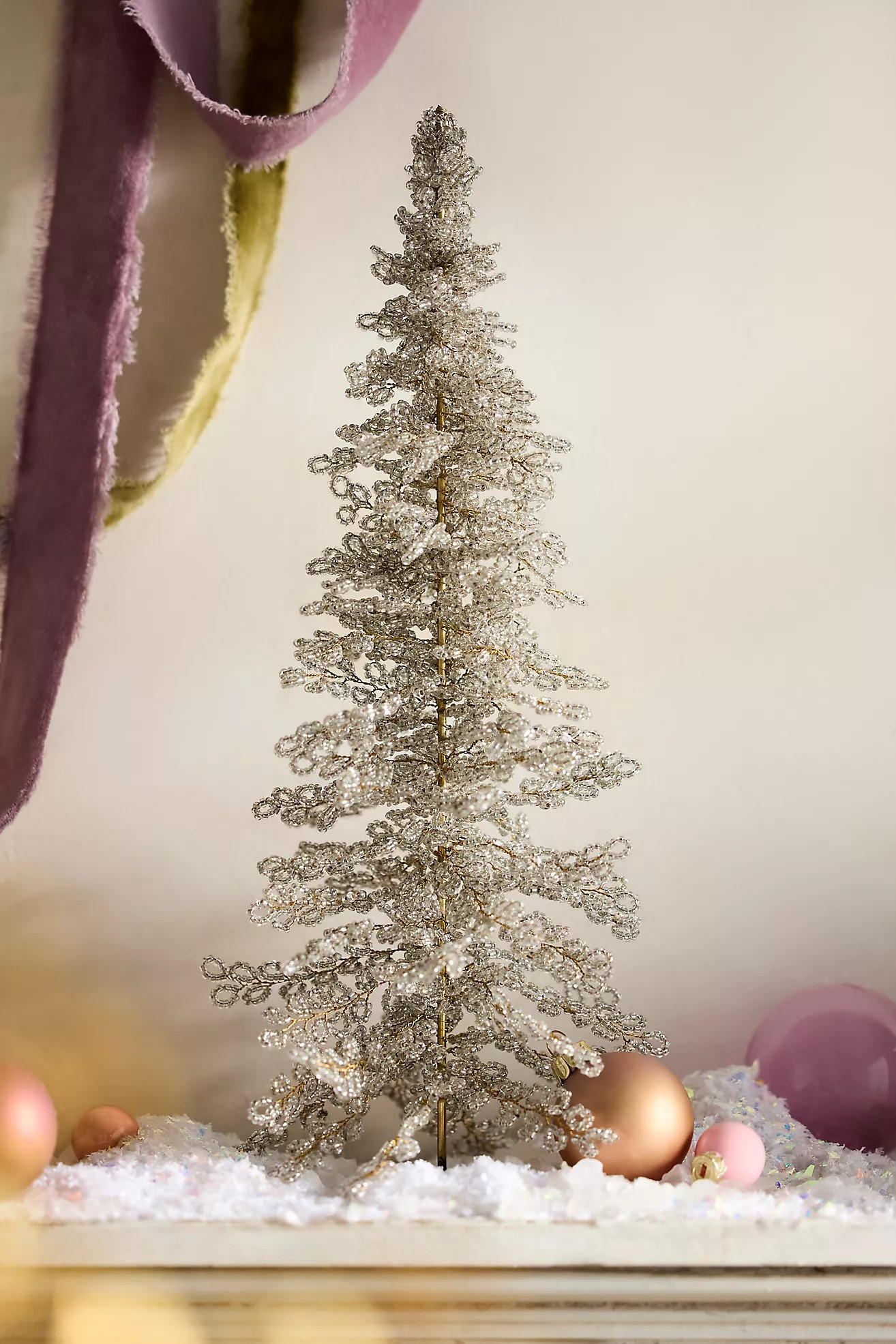 Silver Beaded Tree, 15” | Anthropologie (US)