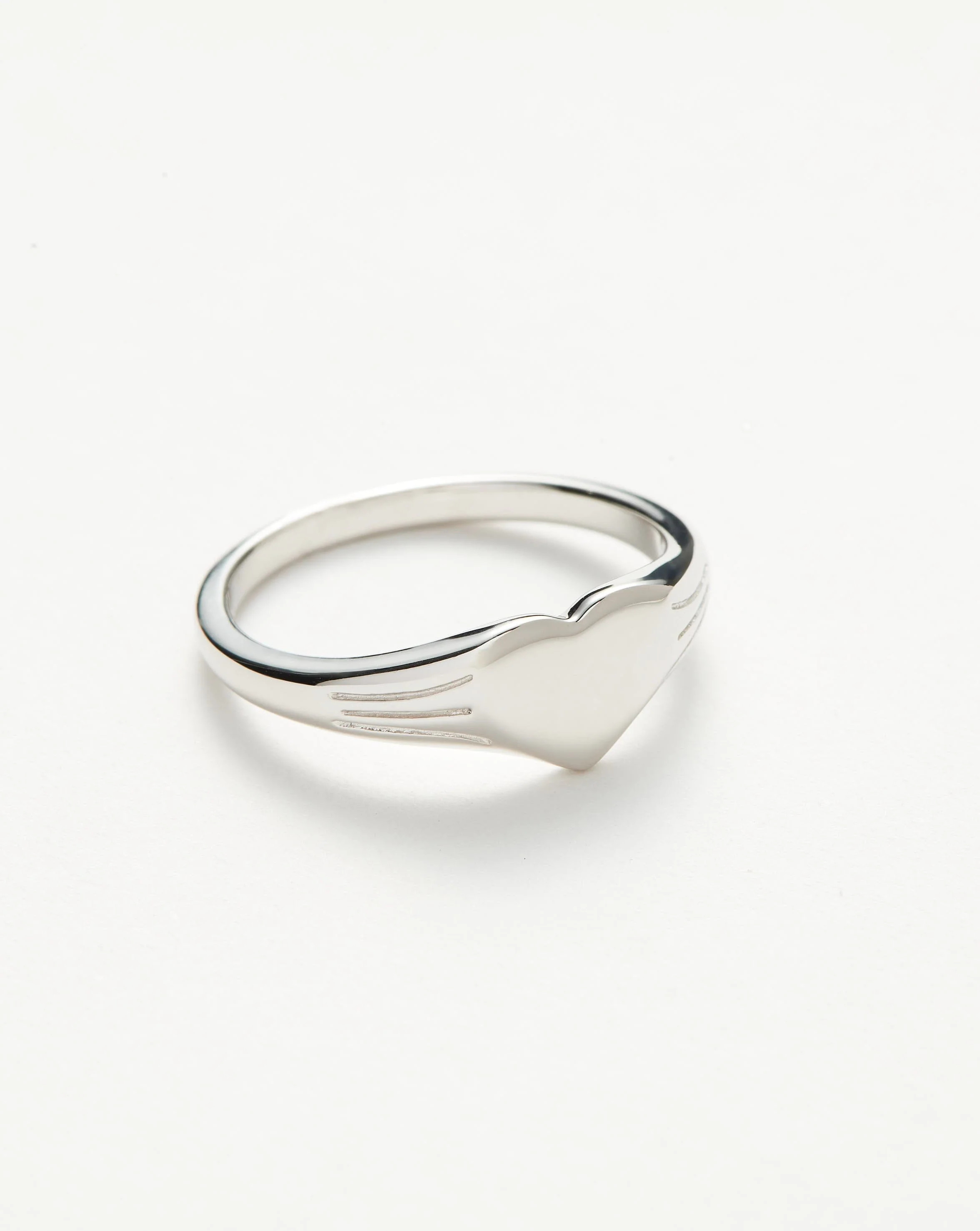 Engravable Heart Signet Ring | Sterling Silver Rings | Missoma