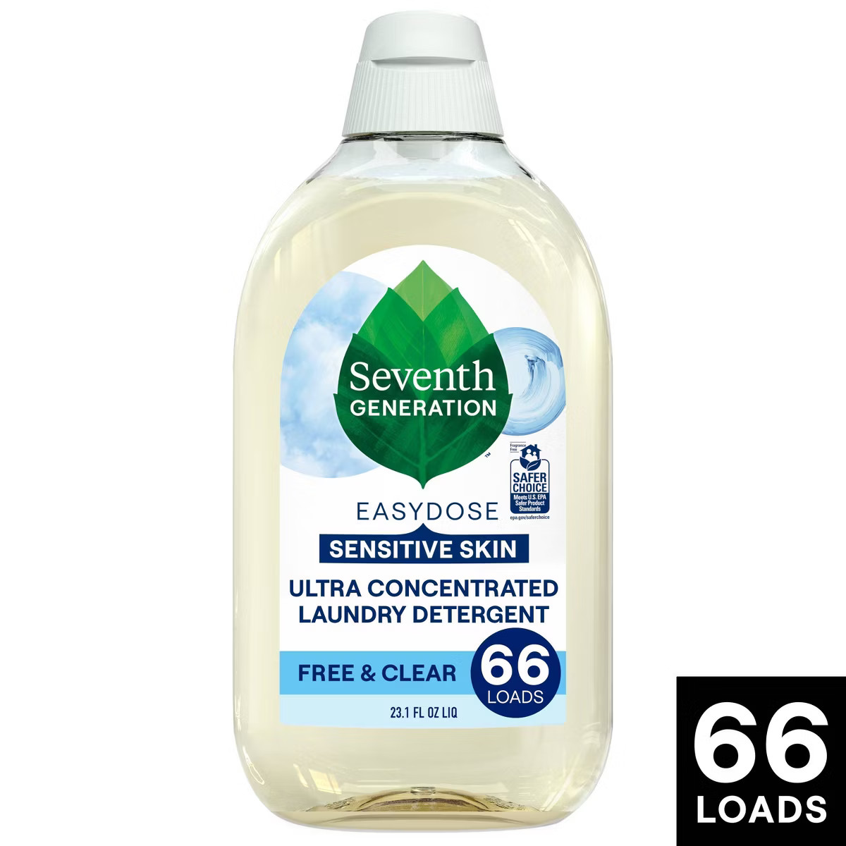 Seventh Generation Free & Clear Ultra-Concentrated 66-Loads Laundry Detergent – 23.1 fl oz | Target