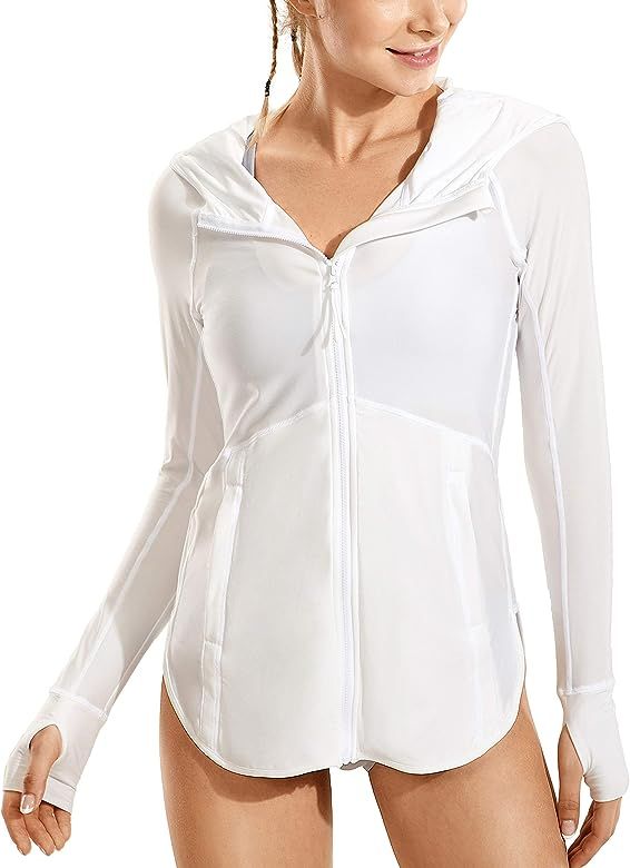 CRZ YOGA UPF 50+ Swimsuit Cover Ups for Women Quick Dry Long Sleeve Jacket Lightweight... | Amazon (US)