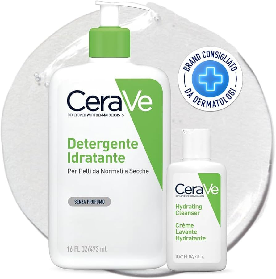 CeraVe Kit Detersione, Detergente Idratante Viso, Per Pelli da Normali a Secche, Con Acido Ialuro... | Amazon (IT)