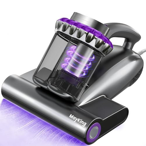 Mayking Upgrade Mattress Vacuum Cleaner - 16kPa Strong Suction & 40000 RPM, LED Display Bed Vacuum Cleaner Dust Detection, 253.7nm UV-C Light & HEPA, 149℉ Heat & Negative Ion for Bed Sofa, Model MV03 | Amazon (US)