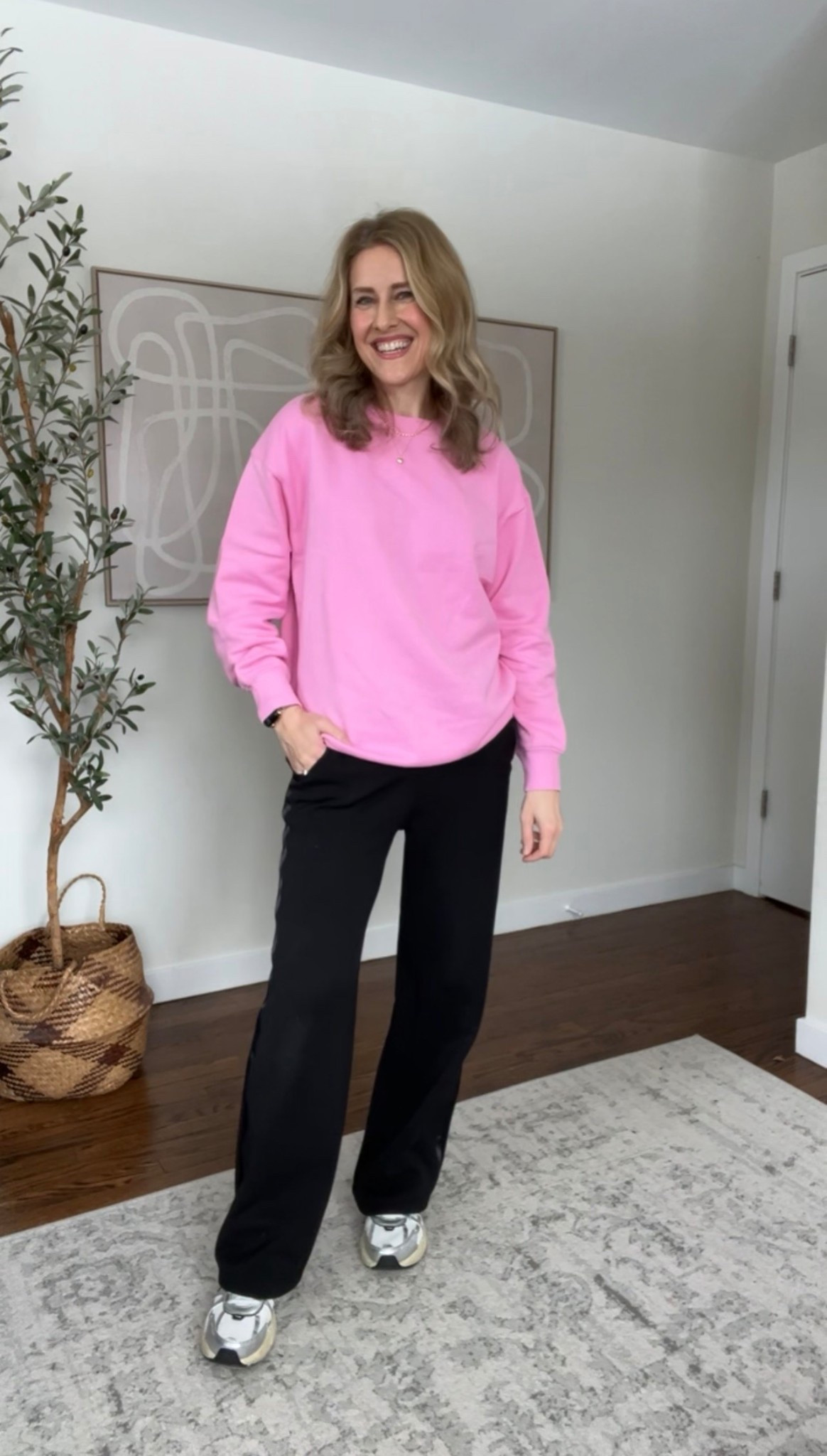 Walker virsal cotton fleece sweatshirt $12.98, oversized, I went up on size to a medium. Love these, so cozy and always sold out at my store. #walmartfashion 

#LTKOver40 #LTKmomlife #LTKootd