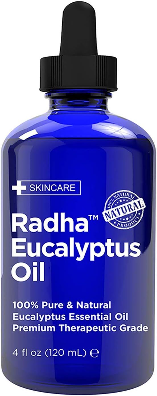 Radha Beauty Eucalyptus Essential Oil 4 oz - 100% Pure & Therapeutic Grade, Steam Distilled for A... | Amazon (US)