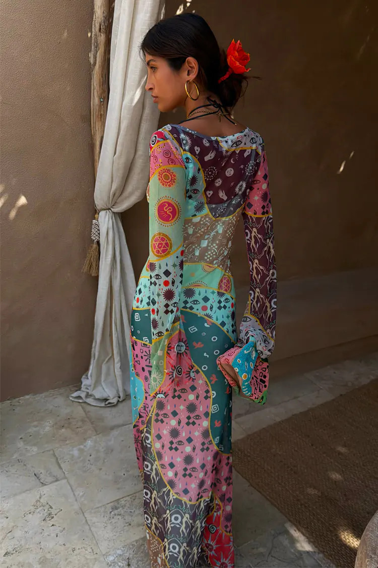 Pastel Morocco Mesh Vivi Dress | Never Fully Dressed US