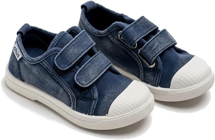 CHÜS Blake Black Velcro Double Strap Sneaker Shoe, for Girl, Boy, Baby Girl, Baby Boy | Amazon (US)