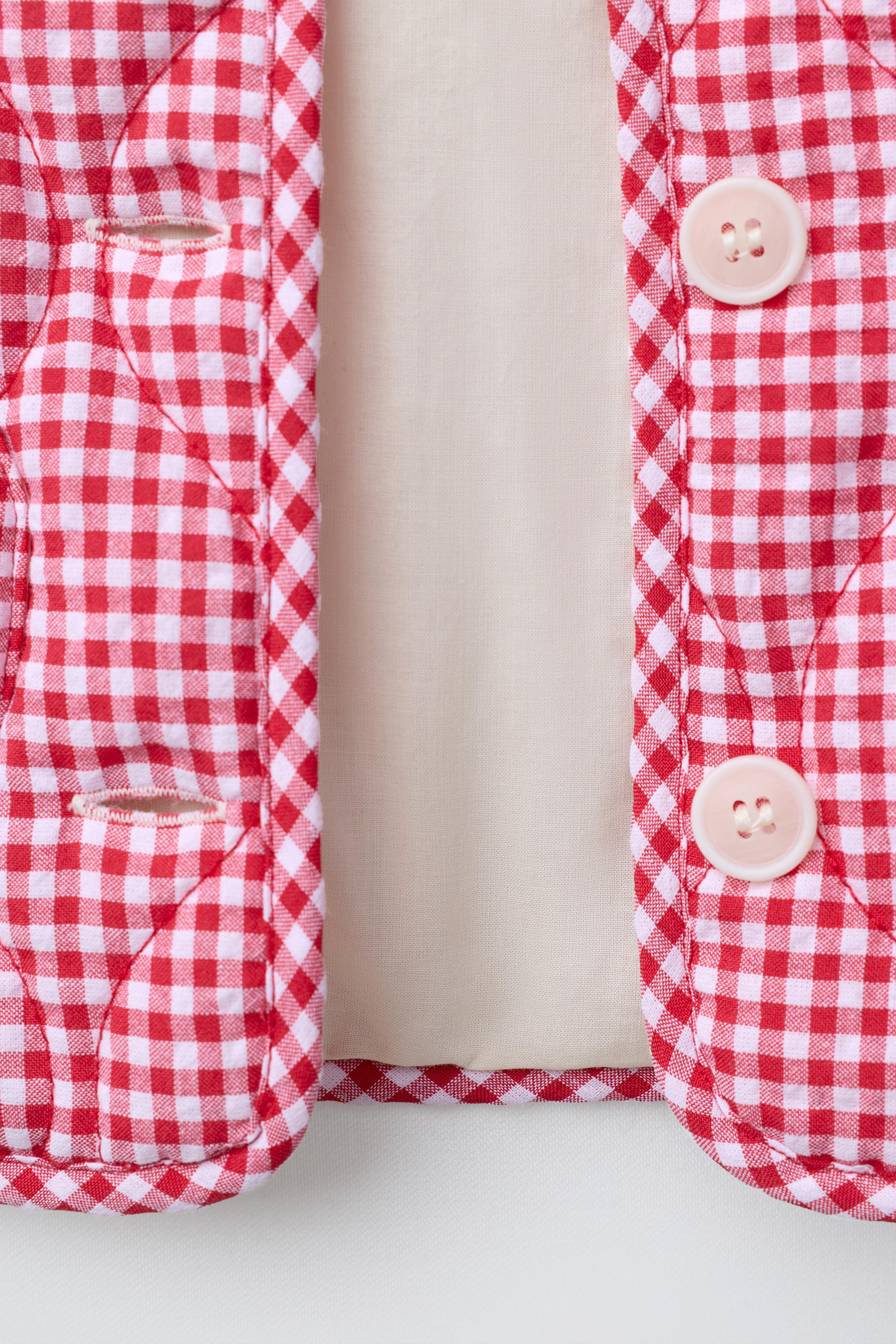 QUILTED GINGHAM JACKET | Zara UK