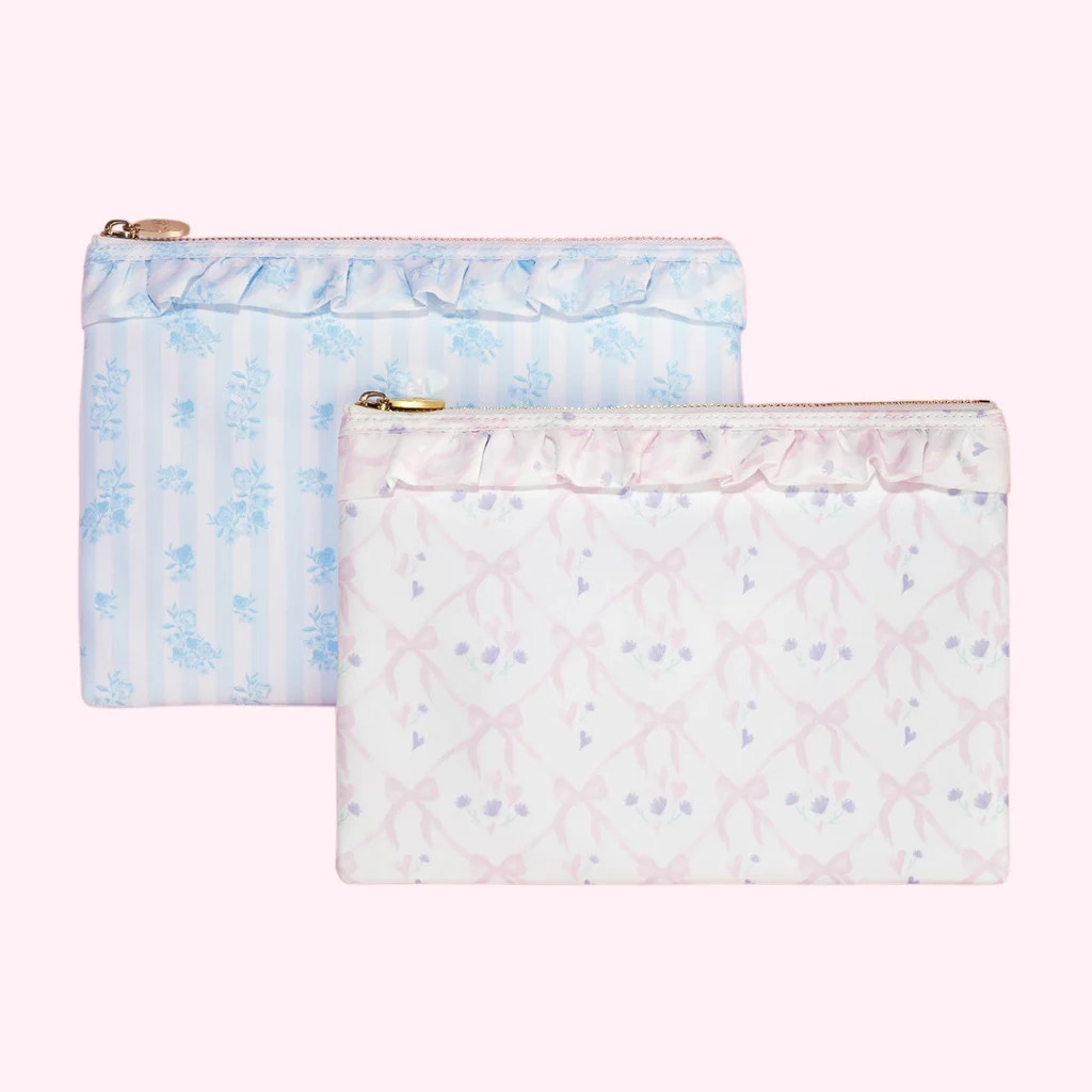 High Tea Printed Ruffle Flat Pouch | Stoney Clover Lane