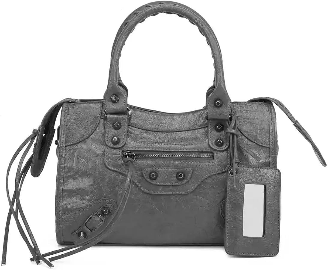 Handbag for Women, PU Leather Top Handle Satchel Purse Casual Hobo Shoulder Bag Tote with Tassel ... | Amazon (US)