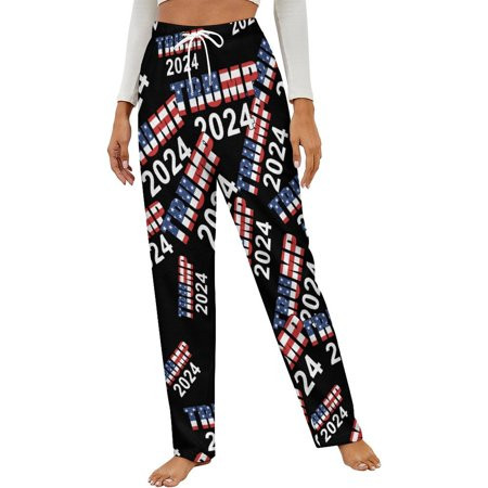 TRUMP 2024 American Flag Women s Pajama Pants Comfy Lounge Sleep PJ Pants with Drawstring and Pockets Flannel Pajamas Bottoms 3XL | Walmart (US)