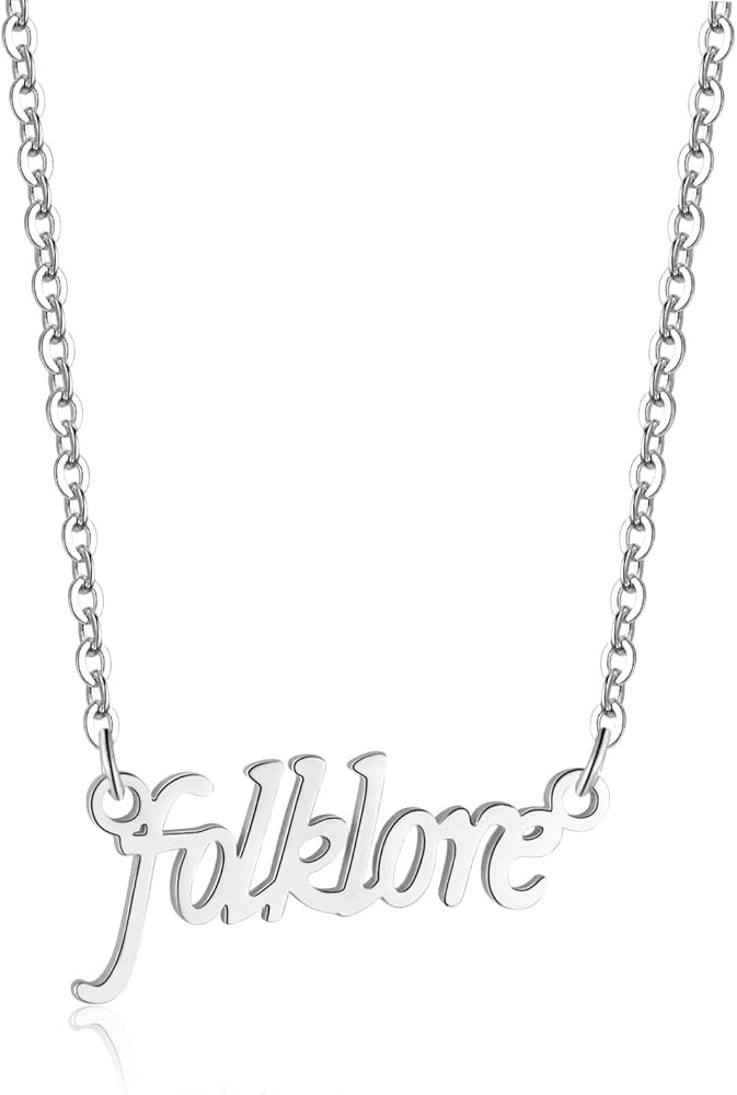 Folklore Necklace Music Lover Gift Singer Gifts Singer Song Inspired Fans Gift | Amazon (US)