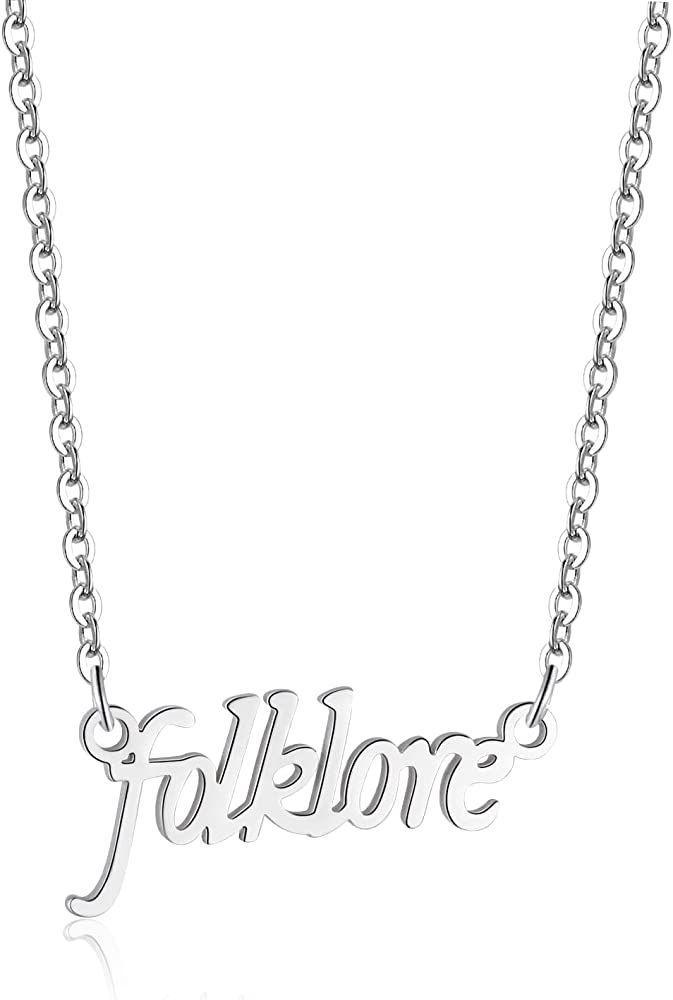 Folklore Necklace Music Lover Gift Singer Gifts Singer Song Inspired Fans Gift | Amazon (US)