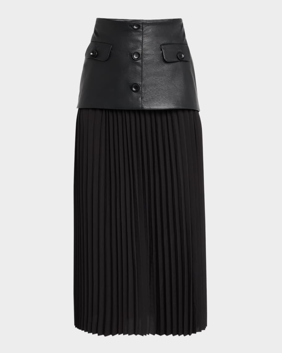 Le Superbe Seventythirty Combo Midi Skirt | Neiman Marcus
