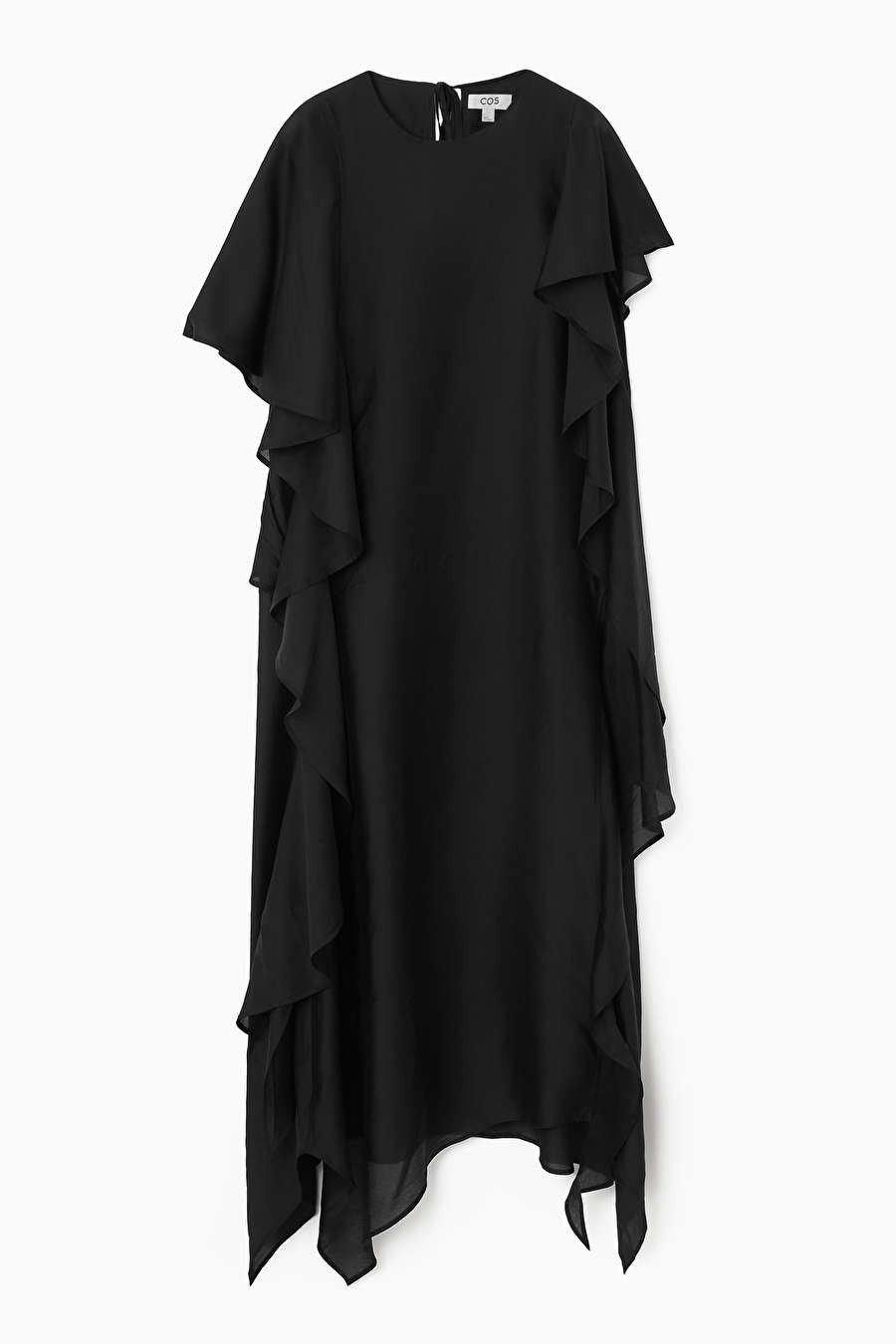 RUFFLED ASYMMETRIC MIDI DRESS | COS (US)