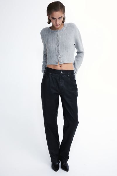 Short Wool-blend Cardigan - Light gray - Ladies | H&M US | H&M (US + CA)