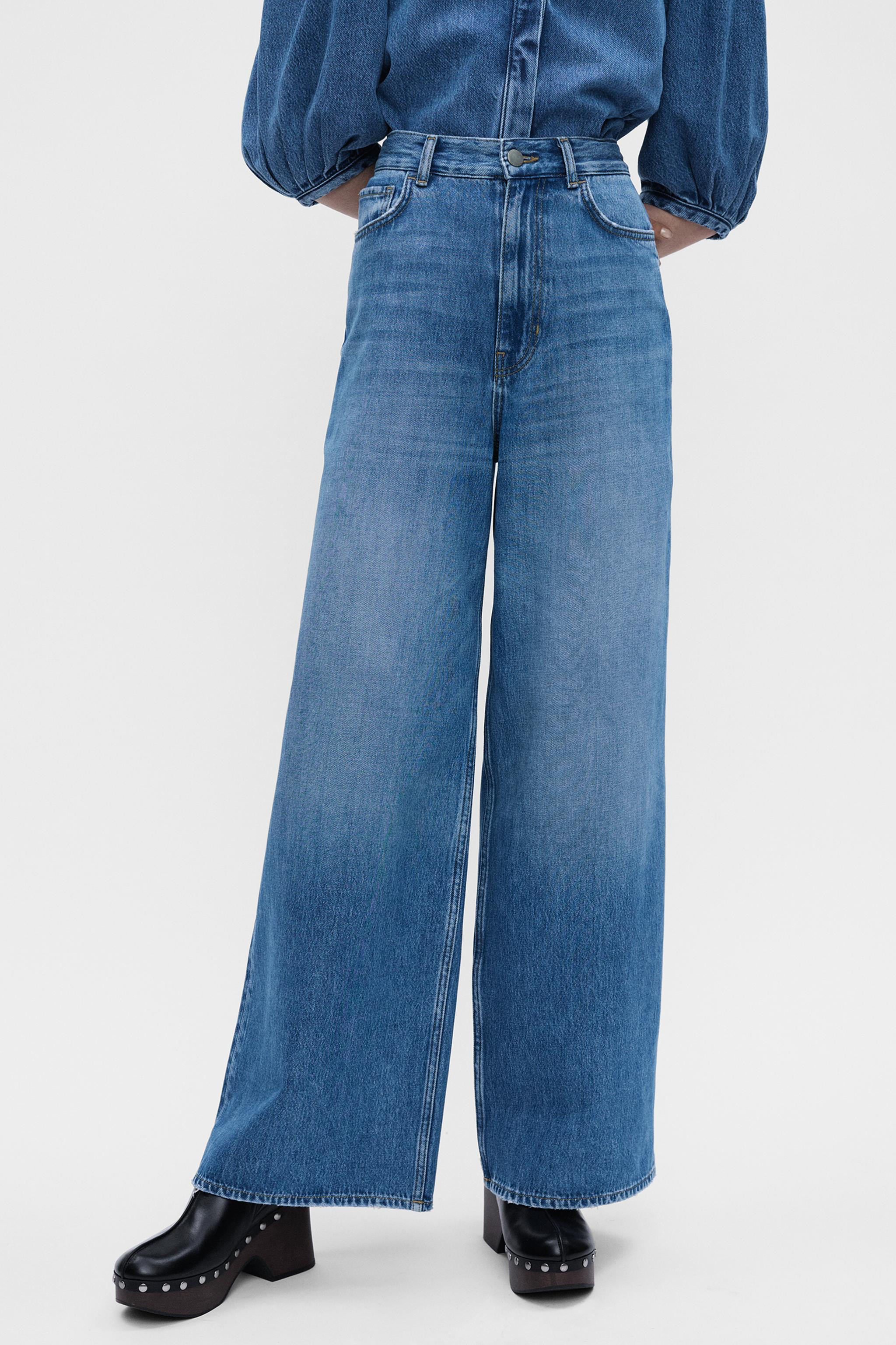 HIGH WAIST - RELAXED FIT - WIDE LEGZARA WOMAN COLLECTIONHigh-waisted jeans with belt loops. Five ... | Zara US