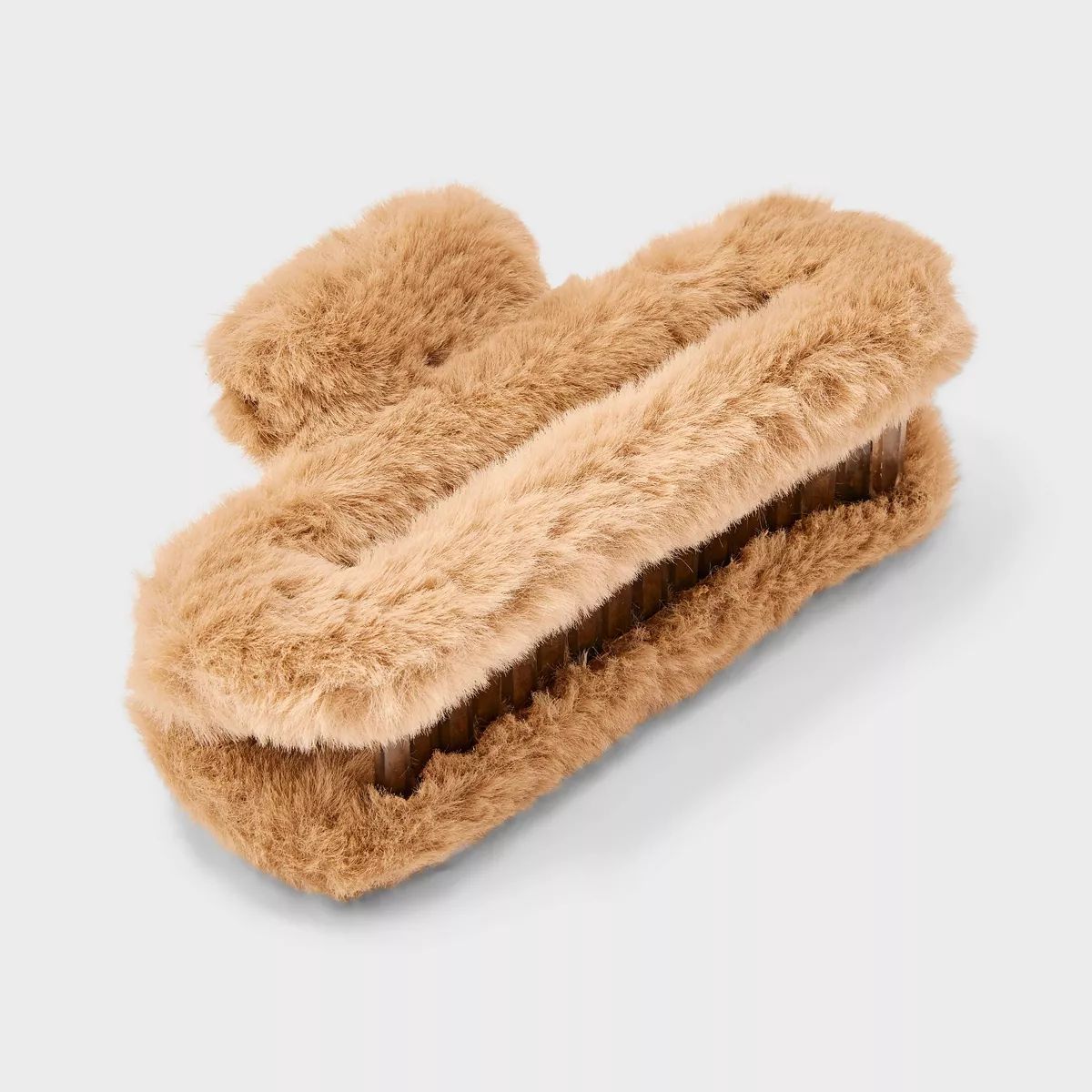 Jumbo Faux Fur Claw Hair Clip - Wild Fable™ Beige | Target