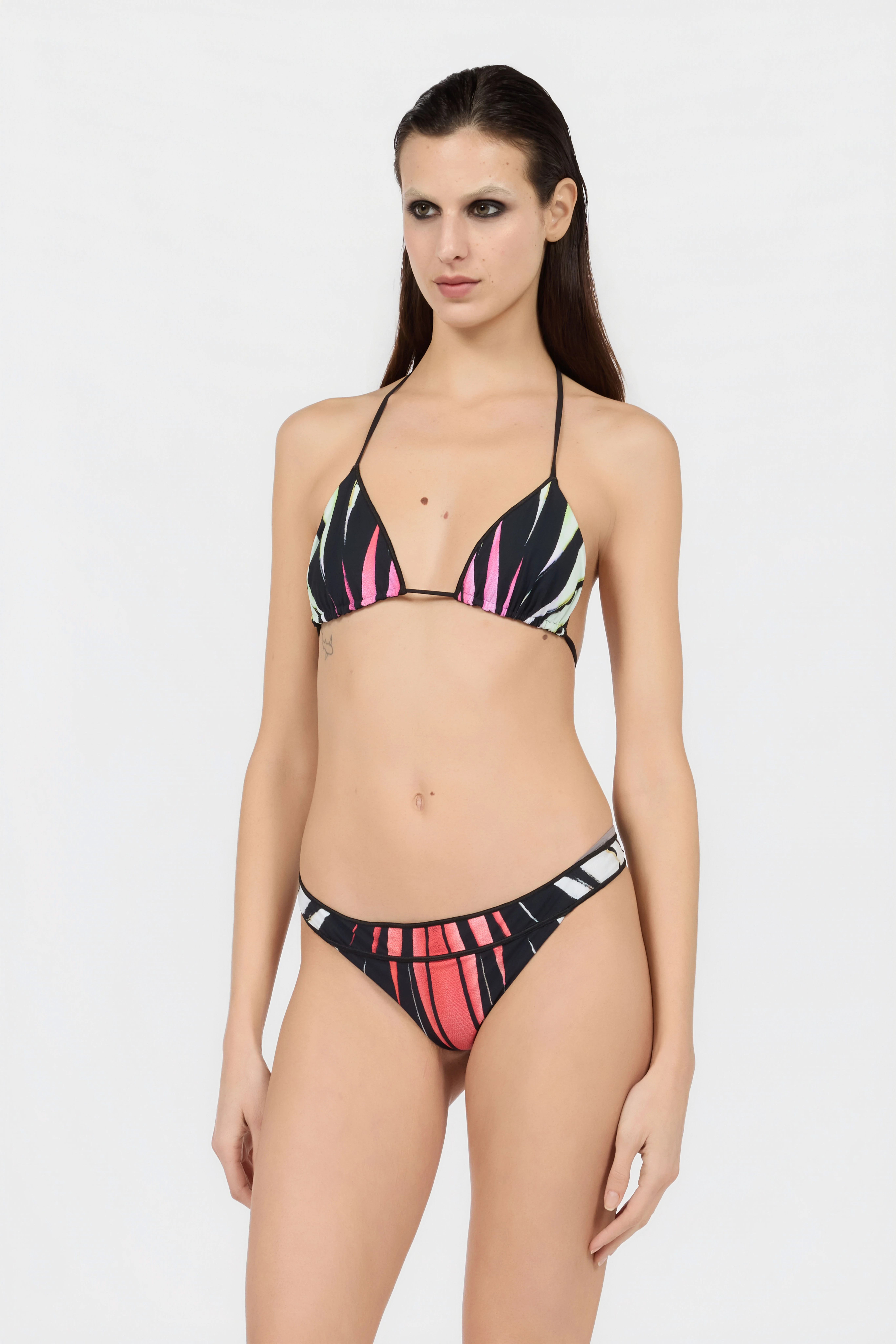 Ray Of Paradise Print Triangle Bikini Top | Roberto Cavalli