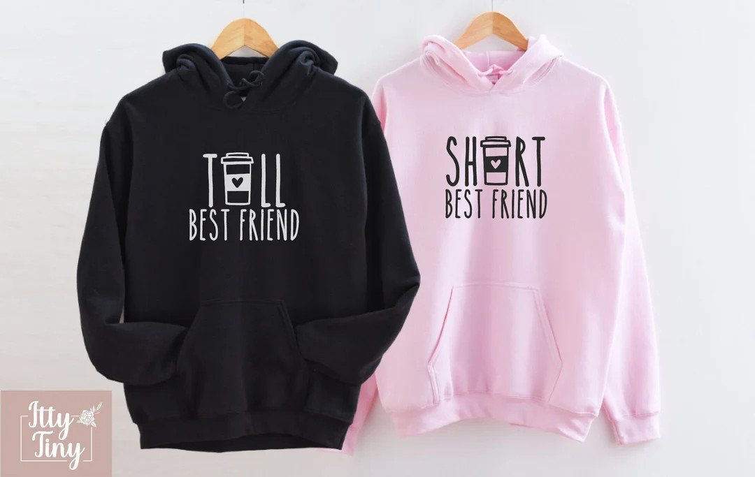 Best friend hoodie, Tall Best Friend, Short Best Friend, bestie hoodie, bff matching hoodie, best... | Etsy (US)