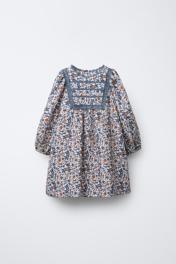 LACE FLORAL PRINT DRESS | Zara US