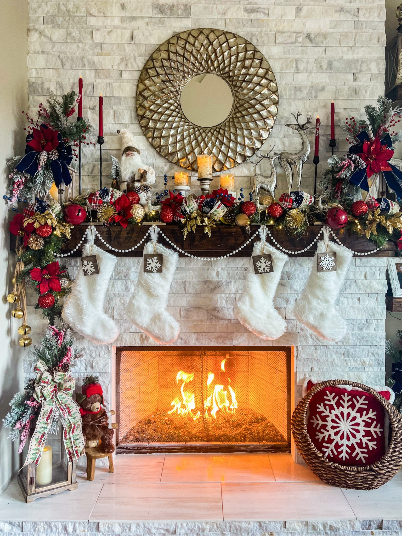 It's beginning to look a lot like Christmas! 🎄🤶~ Finally finished our mantel in the family room. I've linked just about everything I used. 

#LTKHoliday #LTKfamily #LTKSeasonal