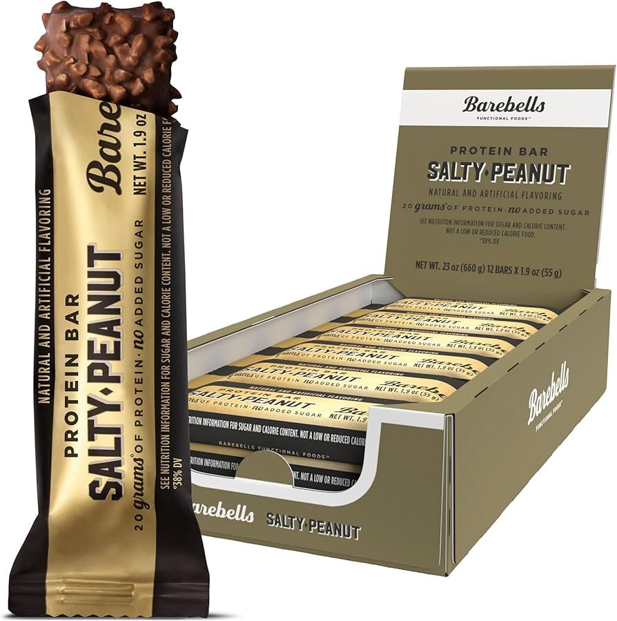 Barebells Protein Bars Salty Peanut - 12 Count, 20g High Protein Treats - Chocolate Nutrition Bar... | Amazon (US)