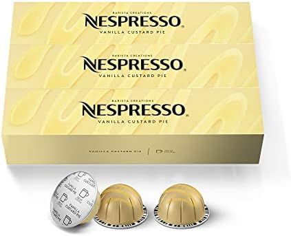 Nespresso Capsules VertuoLine, Vanilla Custard Pie, Mild Roast Coffee, 30 Count Coffee Pods, Brew... | Amazon (US)