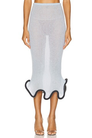 PH5 Ginny Alpaca Wavy Midi Skirt in Dreamy Blue from Revolve.com | Revolve Clothing (Global)