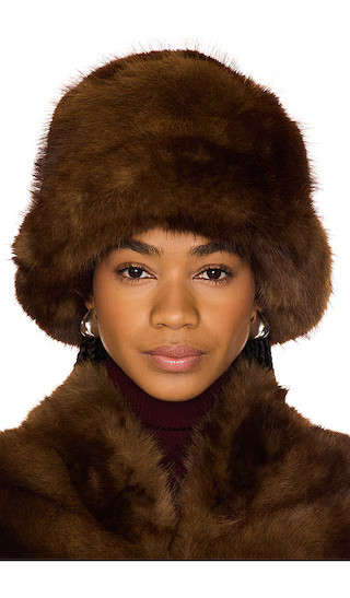 Gilly Mink Bucket Hat in Mink | Revolve Clothing (Global)