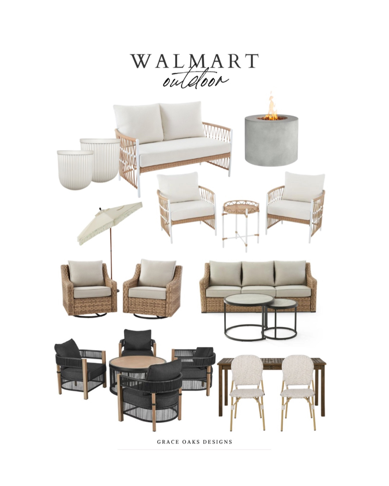 Walmart patio outdoor collection — designer look for less outdoor furniture 

Wicker furniture. Woven outdoor furniture. Patio furniture. Patio sale. Outdoor sale. Better homes and gardens outdoor. Walmart outdoor furniture. Walmart patio. White outdoor furniture. Black outdoor furniture. Outdoor dining. Patio set. Patio chairs. White umbrella. Planters. Fluted planter  

#LTKSeasonal #LTKhome #LTKsalealert
