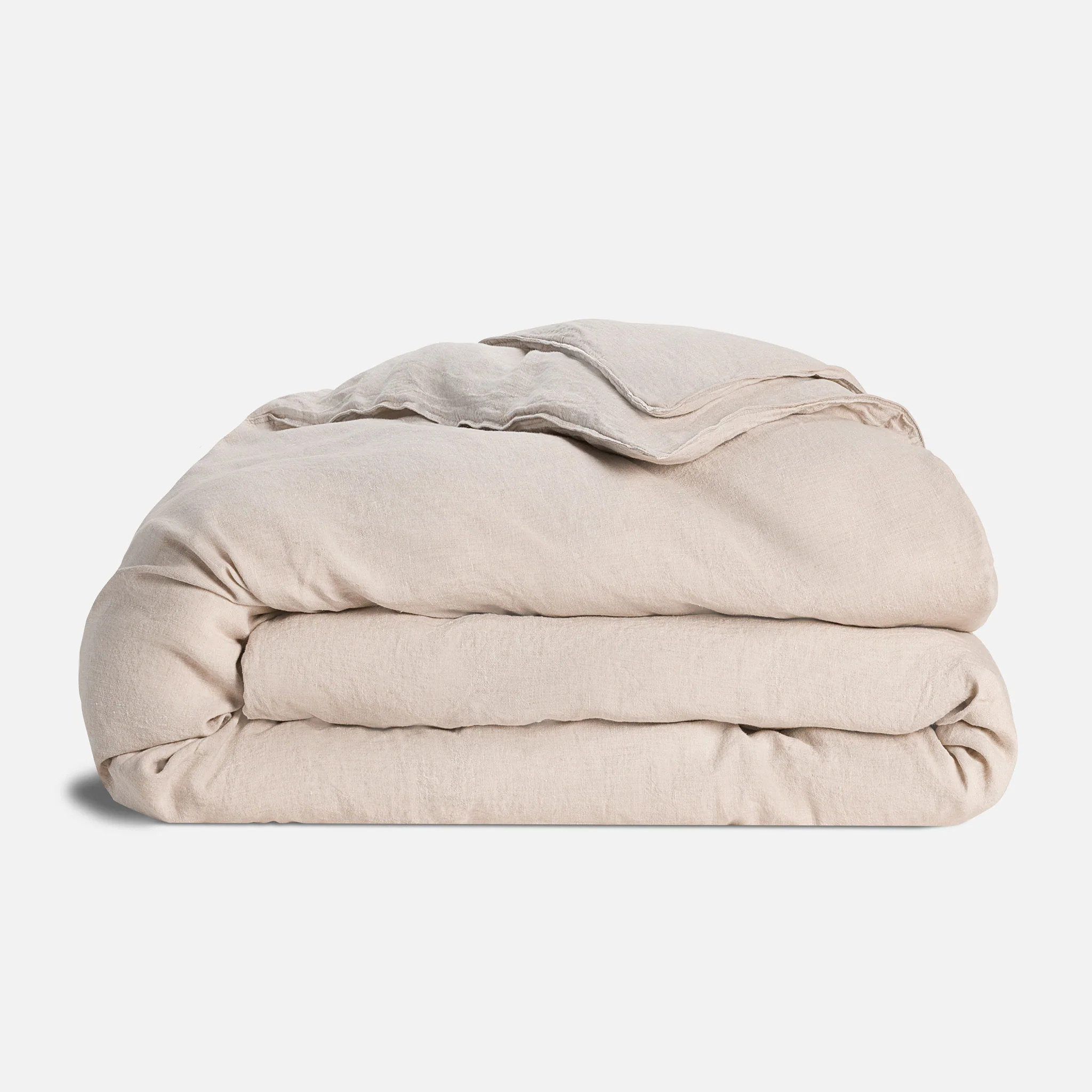 Brooklinen Washed European Linen Duvet Cover size King/Cali King in Oat Chambray | Brooklinen