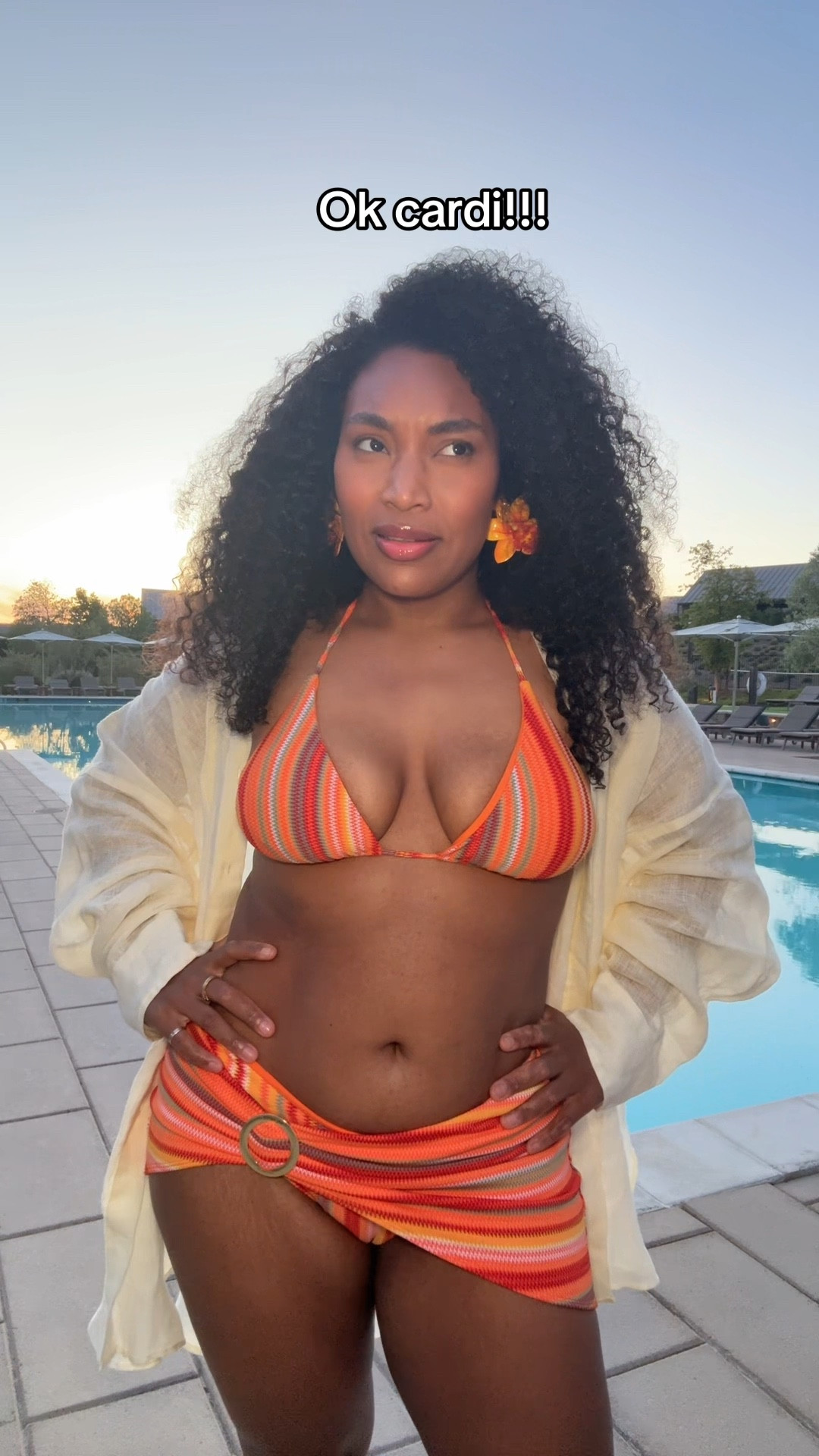 VV size on bottoms 
V Bra top size 
V skirt 
L/M on shirt 


#LTKStyleTip #LTKSwim #LTKBeauty