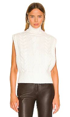 House of Harlow 1960 x REVOLVE Gianna Turtleneck Cable Vest in Ivory from Revolve.com | Revolve Clothing (Global)