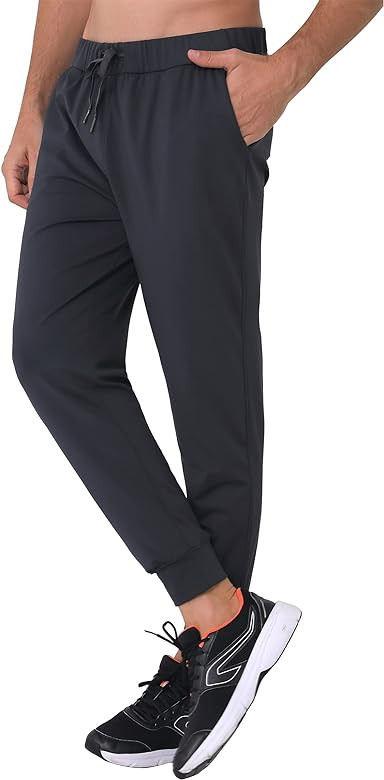 AbleTree 27" Inseam Athletic Jogger Pants for Short Men 7/8 Quick Dry Workout Tapered Stretch Swe... | Amazon (US)