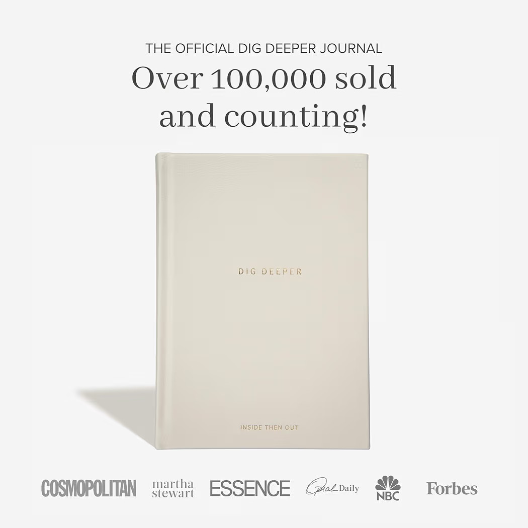 INSIDE THEN OUT Dig Deeper Journal - Guided Daily Journal With 180 Undated Prompts for Intention,... | Amazon (US)