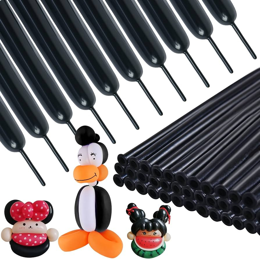 210pcs 260 Black Long Balloons - Long Balloons for Balloon Animals, Twisting Balloons for Balloon... | Amazon (US)