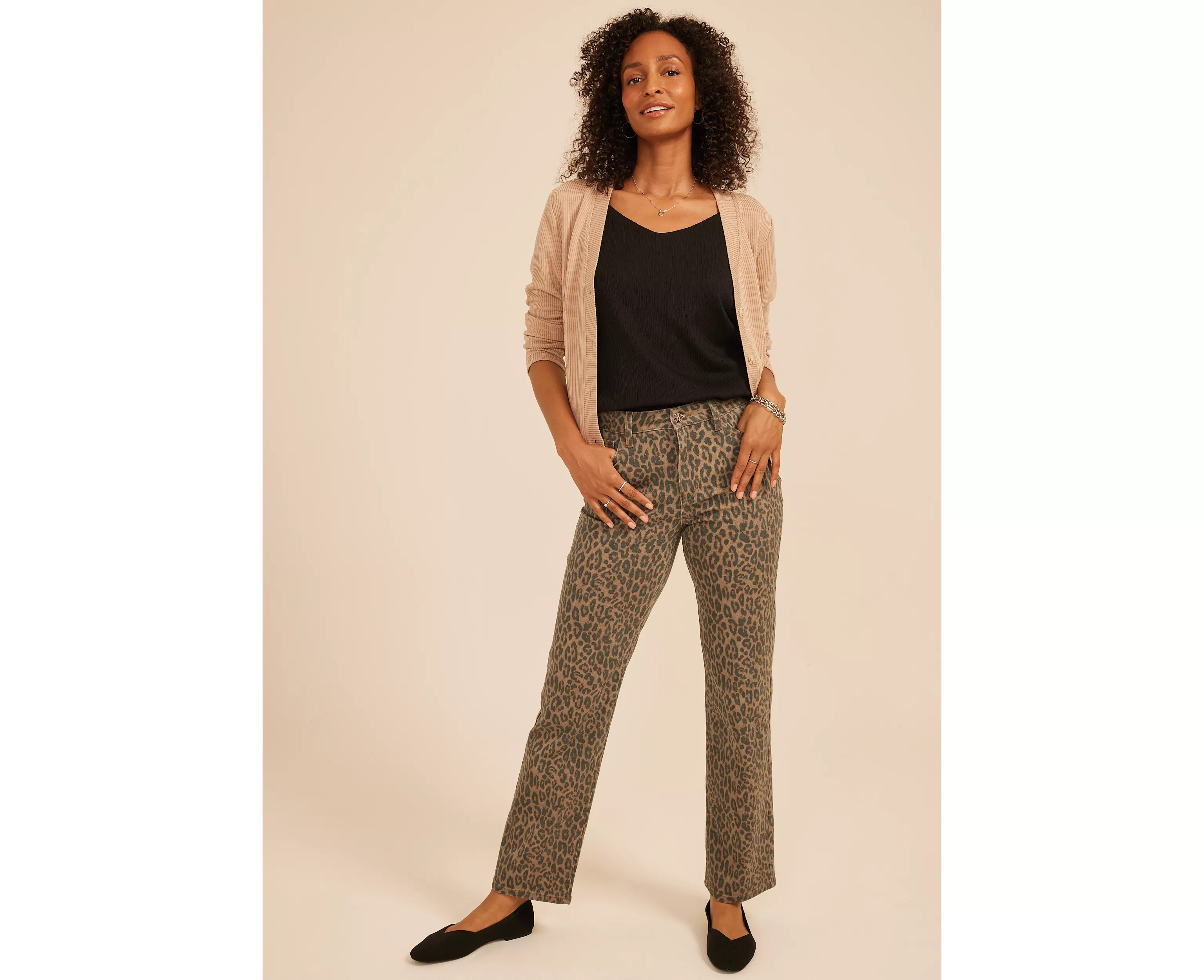 m jeans by maurices\u2122 High Rise Leopard Relaxed Straight Jean | maurices | Maurices