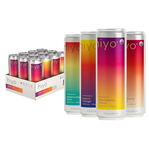 Hiyo Organic Social Tonic – Classic Pack, 12 Pack - N.A. Functional Seltzer, Sparkling Water Crafted with Organic Adaptogens, Nootropics & Botanicals | Amazon (US)