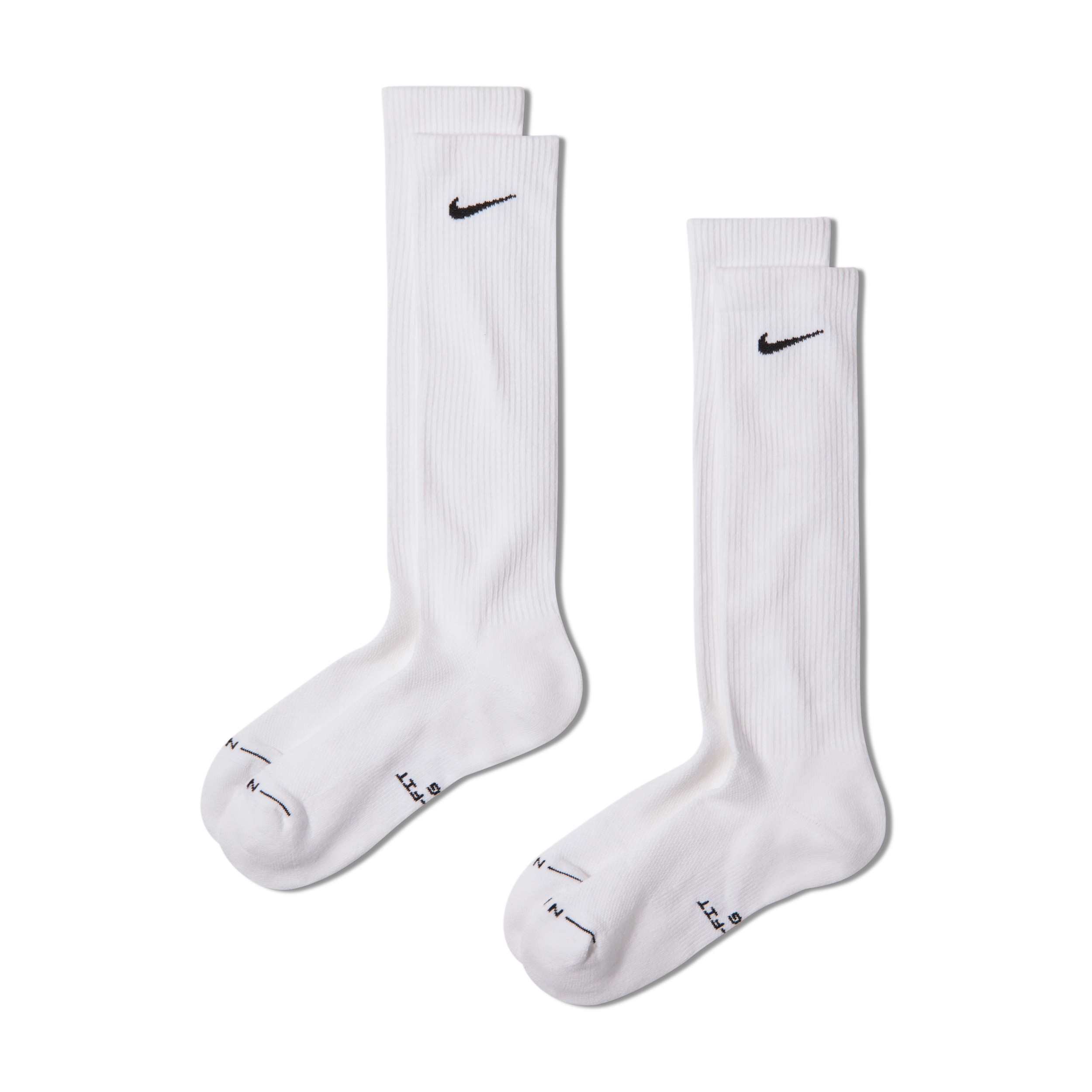 Nike Unisex Everyday Elevated Over-the-Calf Socks (2 Pairs) in White | HQ8510-100 | Nike (US)