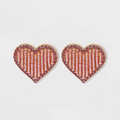 SUGARFIX by BaubleBar Beaded Heart Stud Earrings | Target