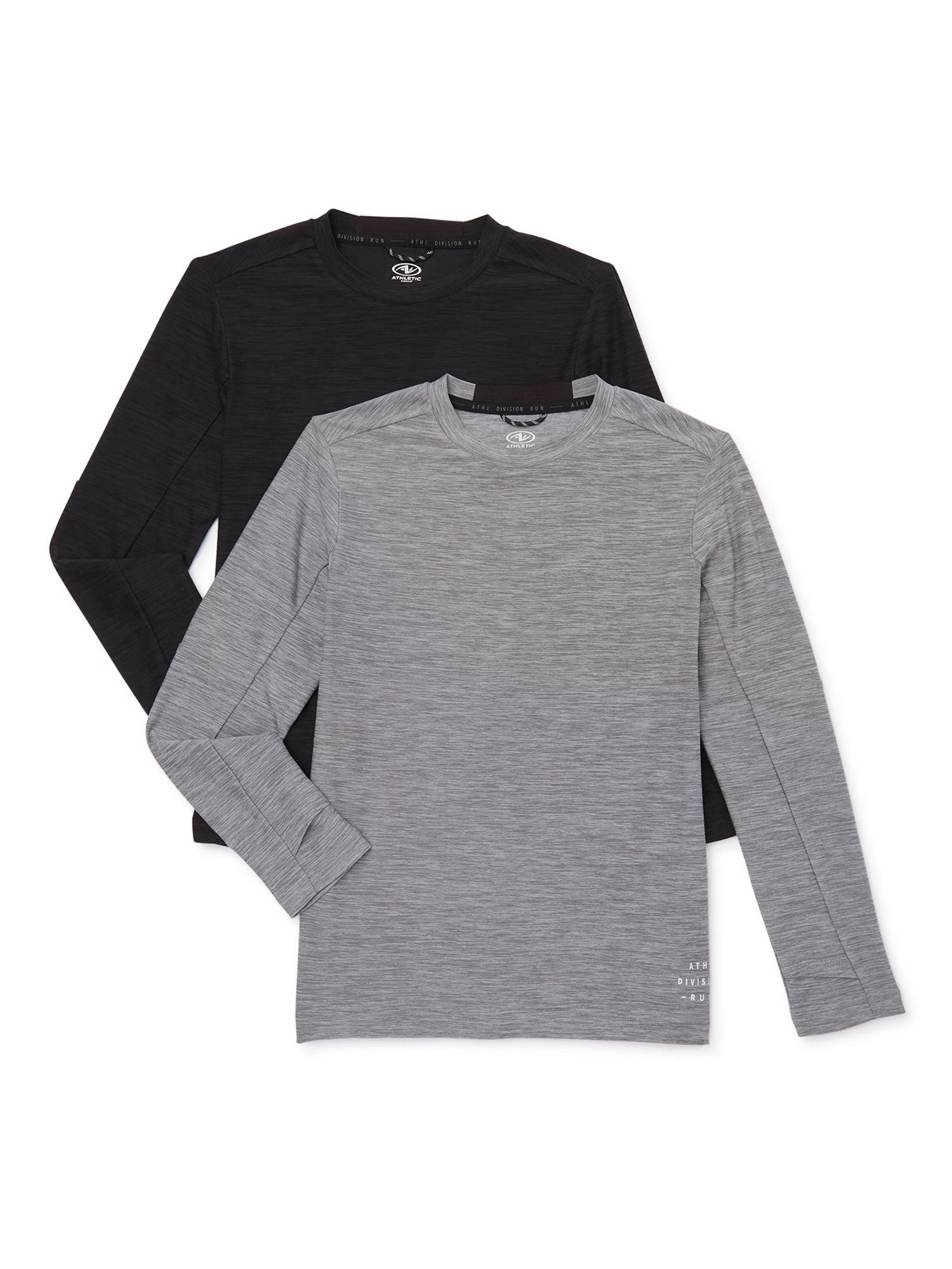 Athletic Works Boys Long Sleeve Top, 2-Pack, Sizes 4-18 & Husky | Walmart (US)