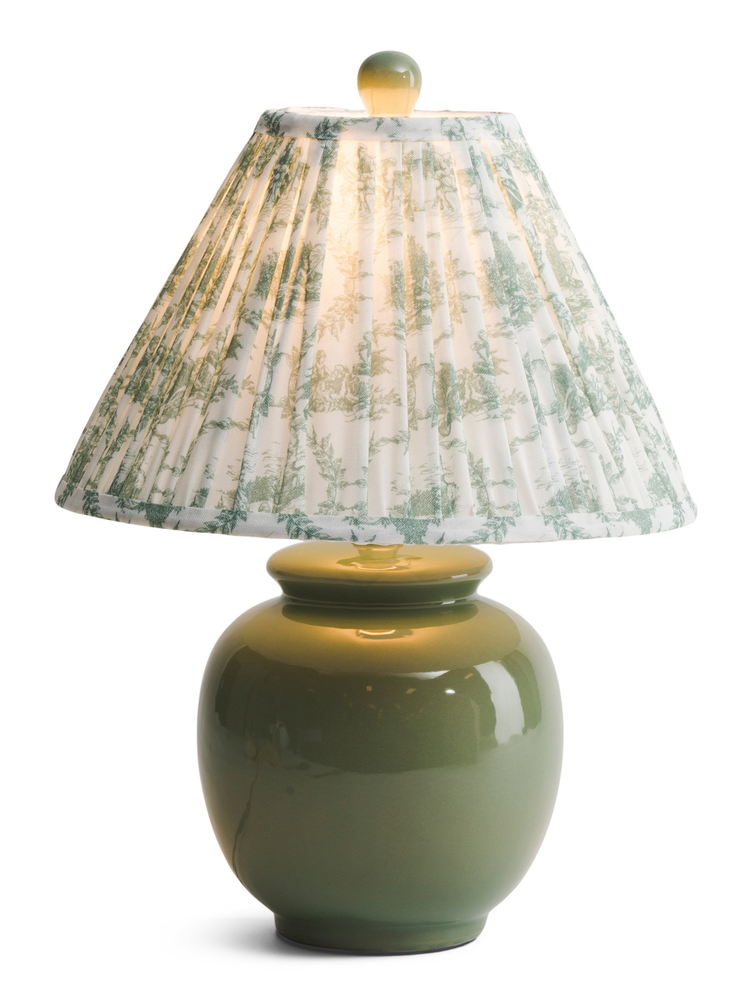 18in Pleated Shade Ceramic Orb Table Lamp | TJ Maxx